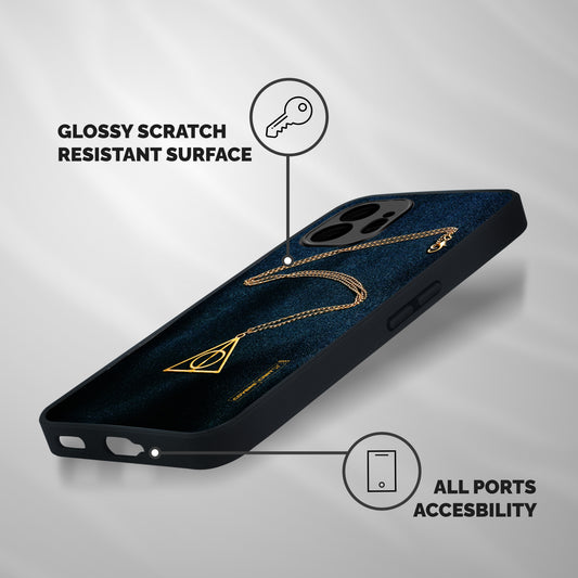 Golden Chain Shockproof Hybrid Protection (Metal + TPU) Back Case Cover