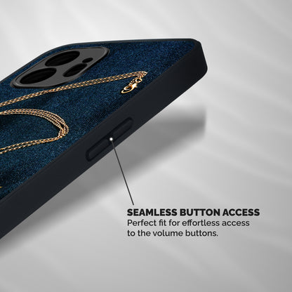 Golden Chain Shockproof Hybrid Protection (Metal + TPU) Back Case Cover