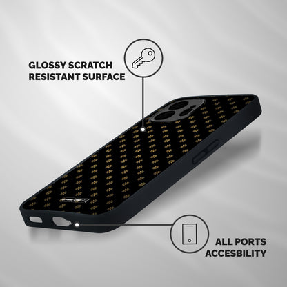 Golden Flowers Shockproof Hybrid Protection (Metal + TPU) Back Case Cover