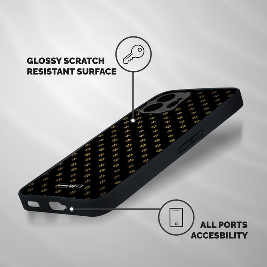 Golden Flowers Shockproof Hybrid Protection (Metal + TPU) Back Case Cover