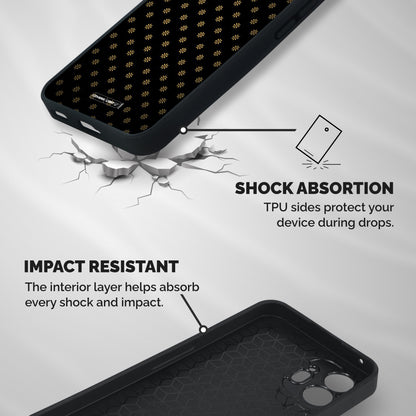 Golden Flowers Shockproof Hybrid Protection (Metal + TPU) Back Case Cover