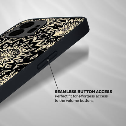 Golden Mandala Shockproof Hybrid Protection (Metal + TPU) Back Case Cover