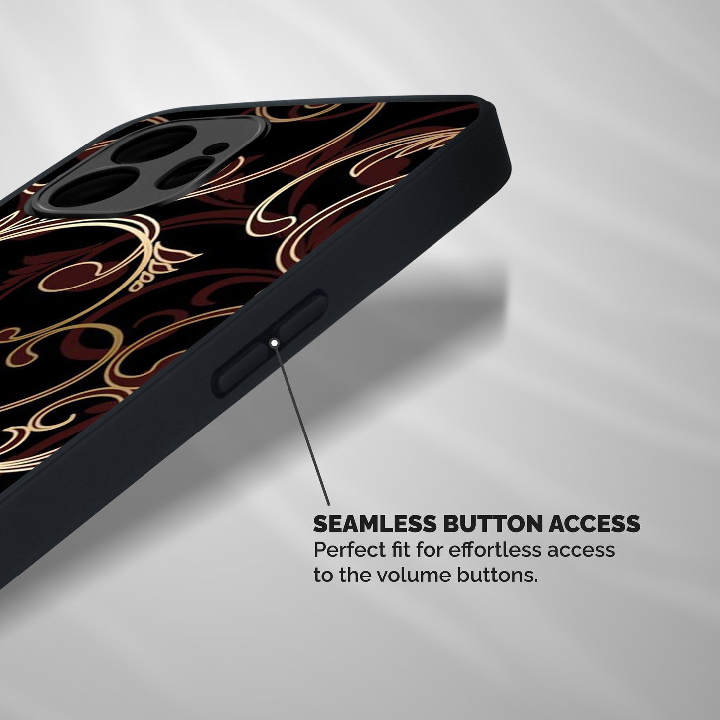 Golden Maroon Beauty Shockproof Hybrid Protection (Metal + TPU) Back Case Cover