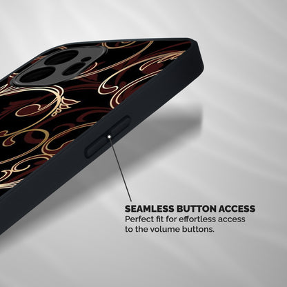 Golden Maroon Beauty Shockproof Hybrid Protection (Metal + TPU) Back Case Cover