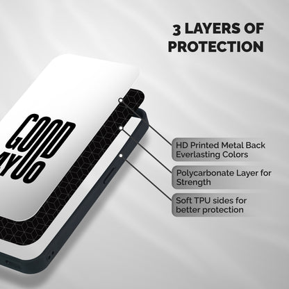 Good For You Shockproof Hybrid Protection (Metal + TPU) Back Case Cover