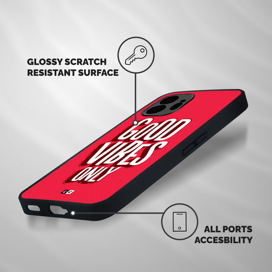 Good Vibes Only Pop Art Shockproof Hybrid Protection (Metal + TPU) Back Case Cover