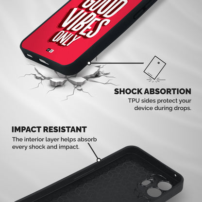 Good Vibes Only Pop Art Shockproof Hybrid Protection (Metal + TPU) Back Case Cover