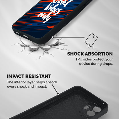 Good Vibes Only Shockproof Hybrid Protection (Metal + TPU) Back Case Cover