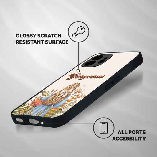 Gorgeous Girl Shockproof Hybrid Protection (Metal + TPU) Back Case Cover