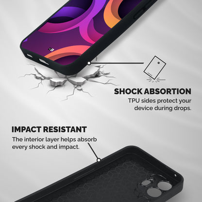 Gradient Rings Shockproof Hybrid Protection (Metal + TPU) Back Case Cover