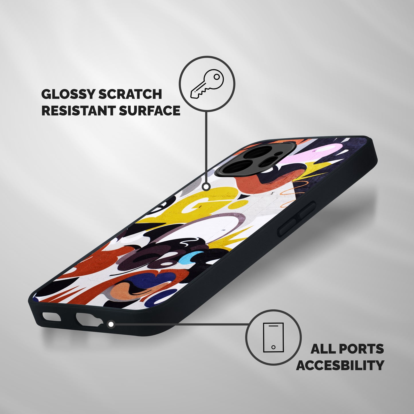 Graffiti Wall Shockproof Hybrid Protection (Metal + TPU) Back Case Cover