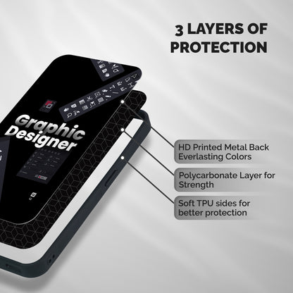Graphic Designer Tools Shockproof Hybrid Protection (Metal + TPU) Back Case Cover
