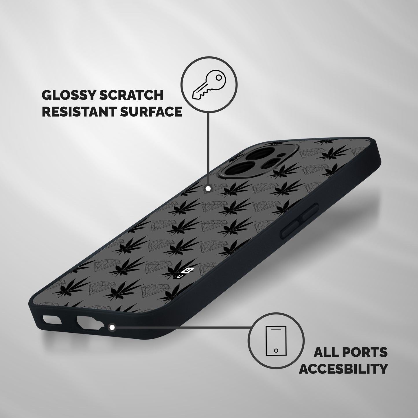 Grass Diamond Shockproof Hybrid Protection (Metal + TPU) Back Case Cover