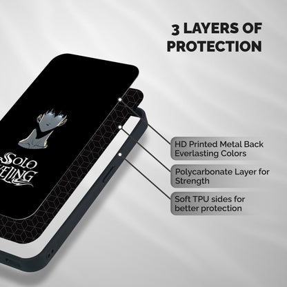Great Arise Shockproof Hybrid Protection (Metal + TPU) Back Case Cover