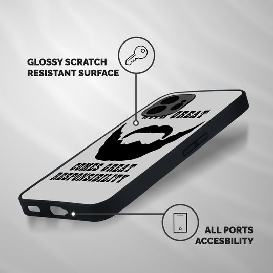 Great Beard Great Responsibility Shockproof Hybrid Protection (Metal + TPU) Back Case Cover