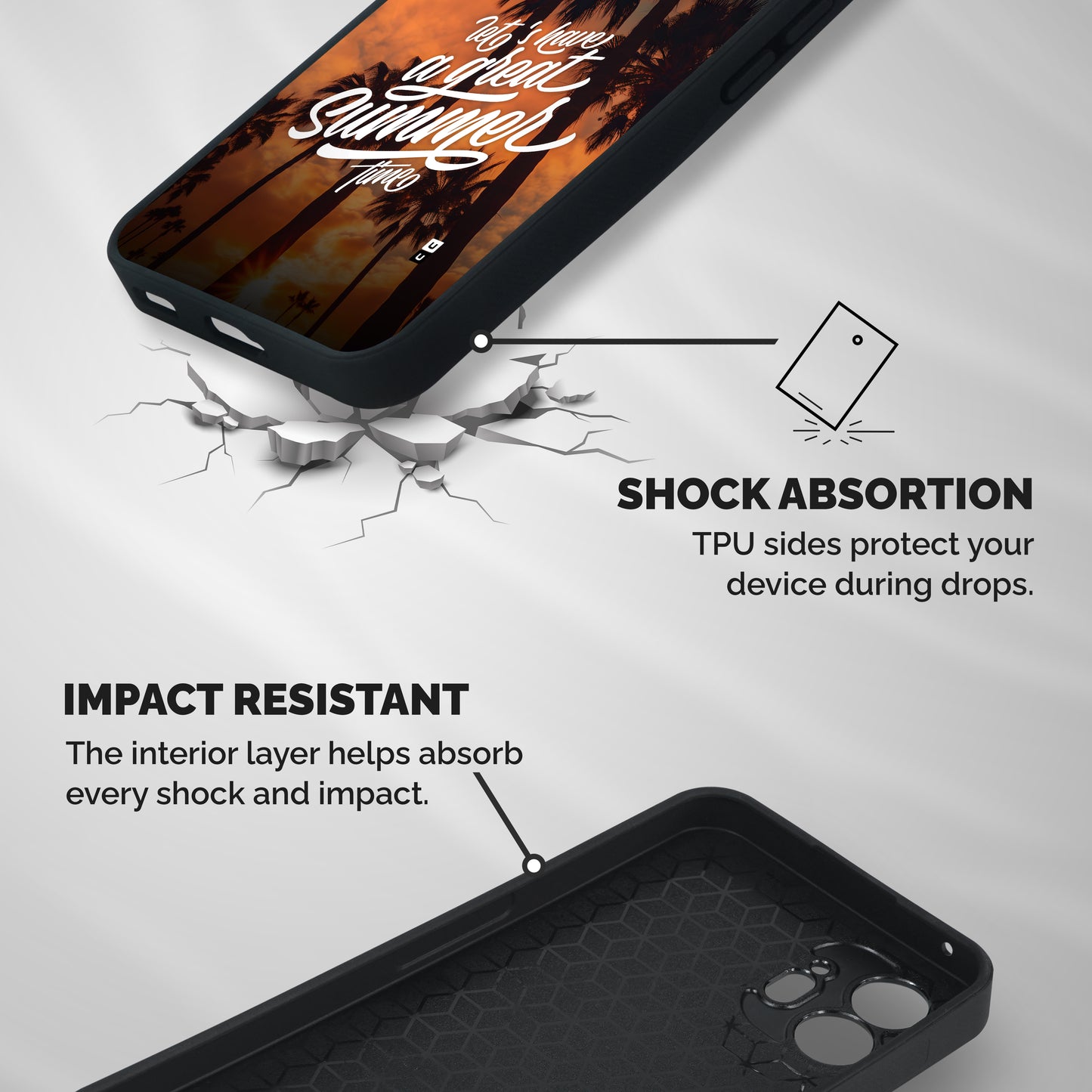 Great Summer Shockproof Hybrid Protection (Metal + TPU) Back Case Cover