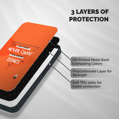 Great Things Comfort Zones Shockproof Hybrid Protection (Metal + TPU) Back Case Cover