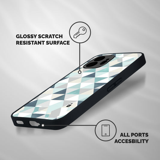 Green And Grey Pattern Shockproof Hybrid Protection (Metal + TPU) Back Case Cover
