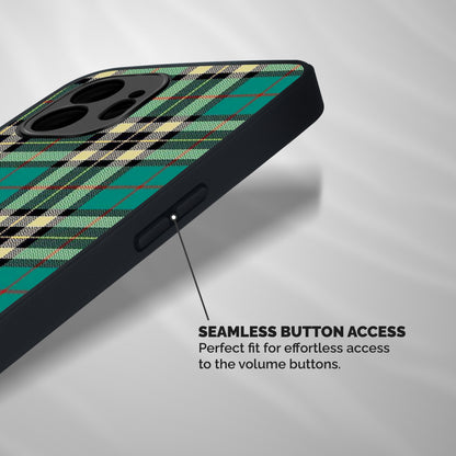 Green Check Shockproof Hybrid Protection (Metal + TPU) Back Case Cover