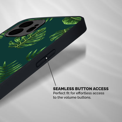 Green Leafs Shockproof Hybrid Protection (Metal + TPU) Back Case Cover