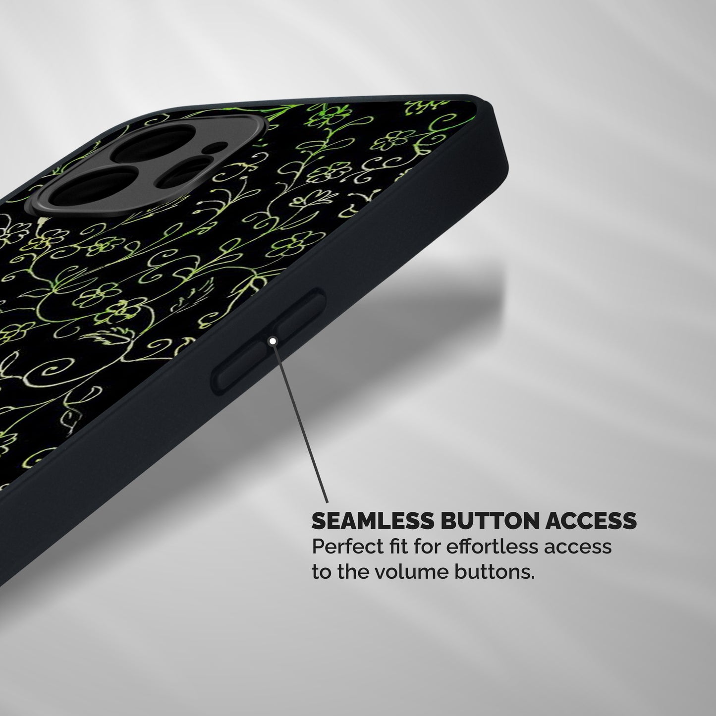 Green Leaves Shockproof Hybrid Protection (Metal + TPU) Back Case Cover