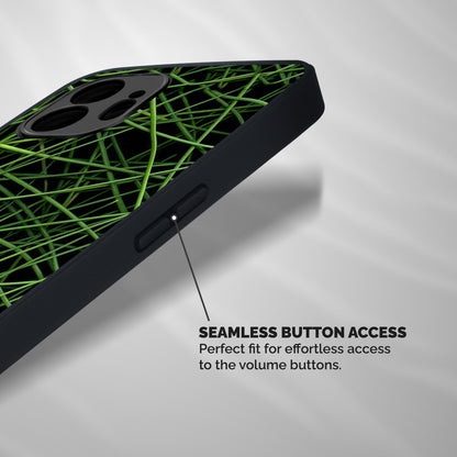 Green Lines Shockproof Hybrid Protection (Metal + TPU) Back Case Cover