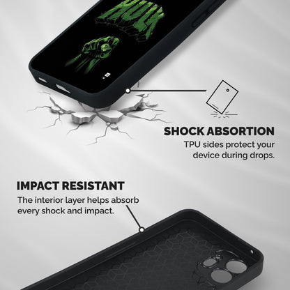 Green Punch Shockproof Hybrid Protection (Metal + TPU) Back Case Cover