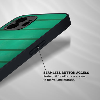 Green Wood Stripes Shockproof Hybrid Protection (Metal + TPU) Back Case Cover