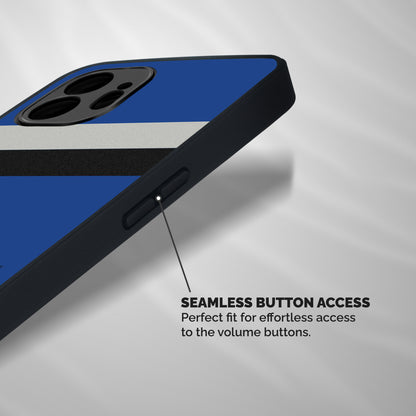 Grey Black Strips Shockproof Hybrid Protection (Metal + TPU) Back Case Cover