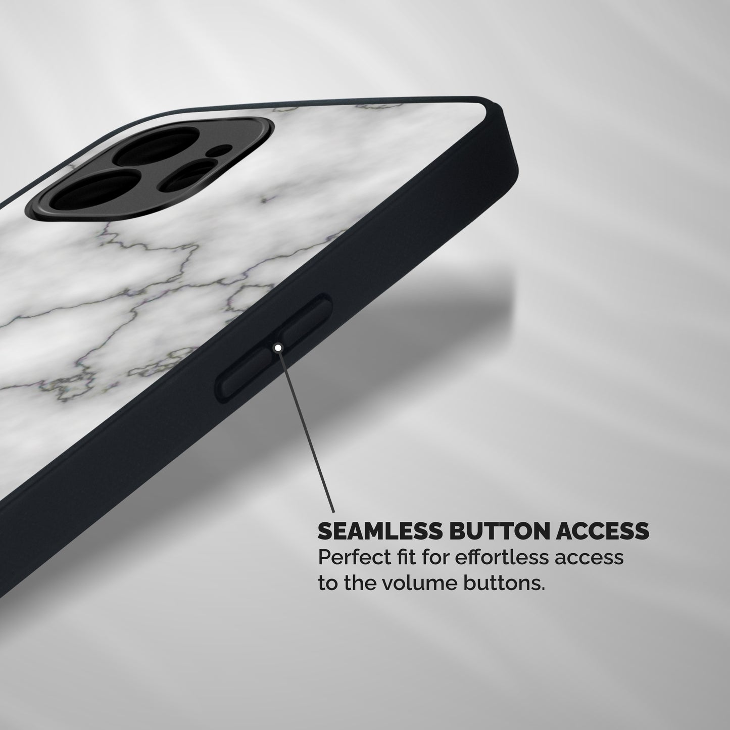 Grey Marble Shockproof Hybrid Protection (Metal + TPU) Back Case Cover