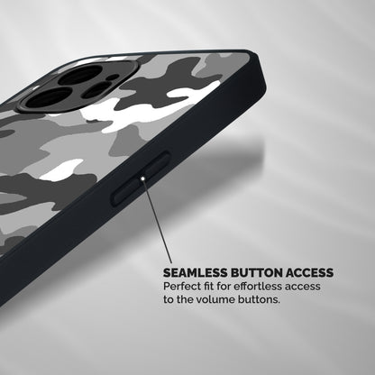 Grey Military Shockproof Hybrid Protection (Metal + TPU) Back Case Cover