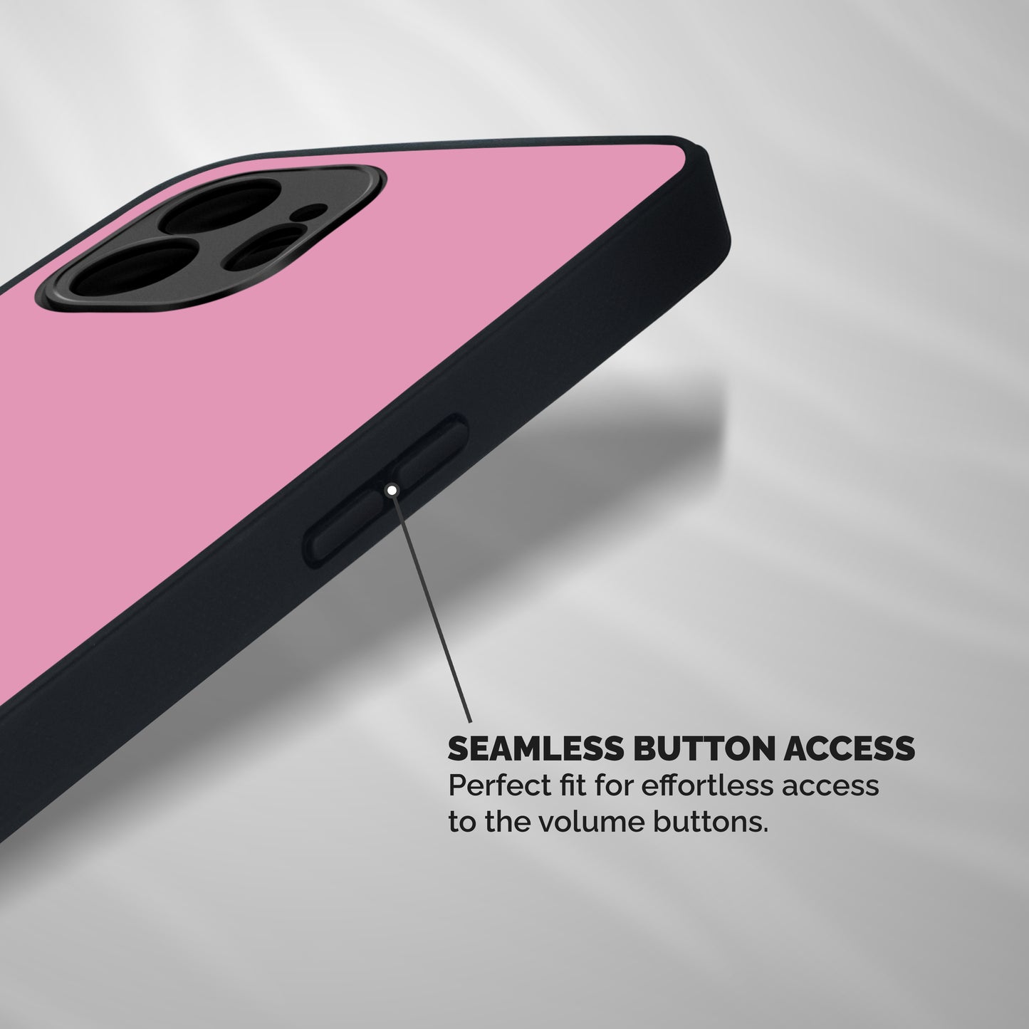 Grey Pink Wooden Design Shockproof Hybrid Protection (Metal + TPU) Back Case Cover