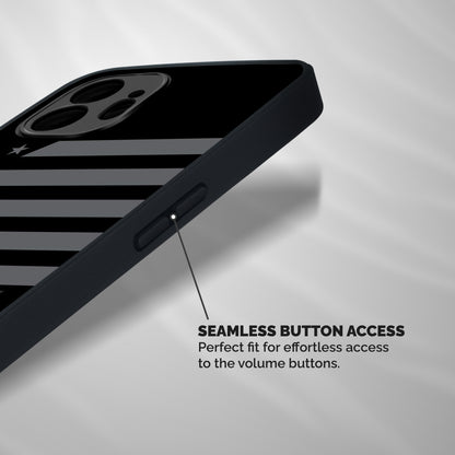 Grey Star Striped Pattern Shockproof Hybrid Protection (Metal + TPU) Back Case Cover
