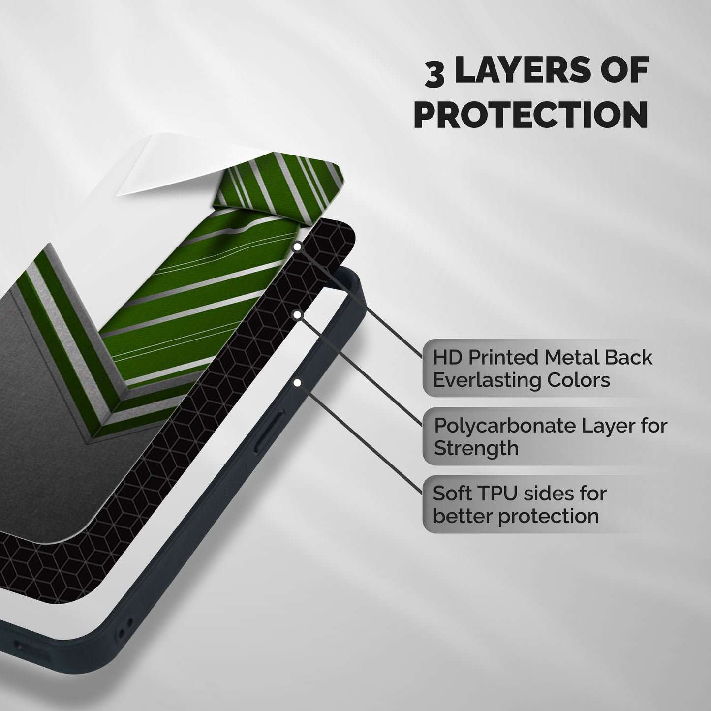 Grey Sweater Shockproof Hybrid Protection (Metal + TPU) Back Case Cover