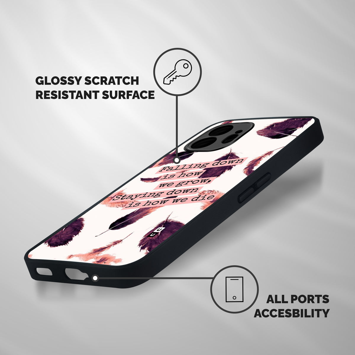 Grow Shockproof Hybrid Protection (Metal + TPU) Back Case Cover
