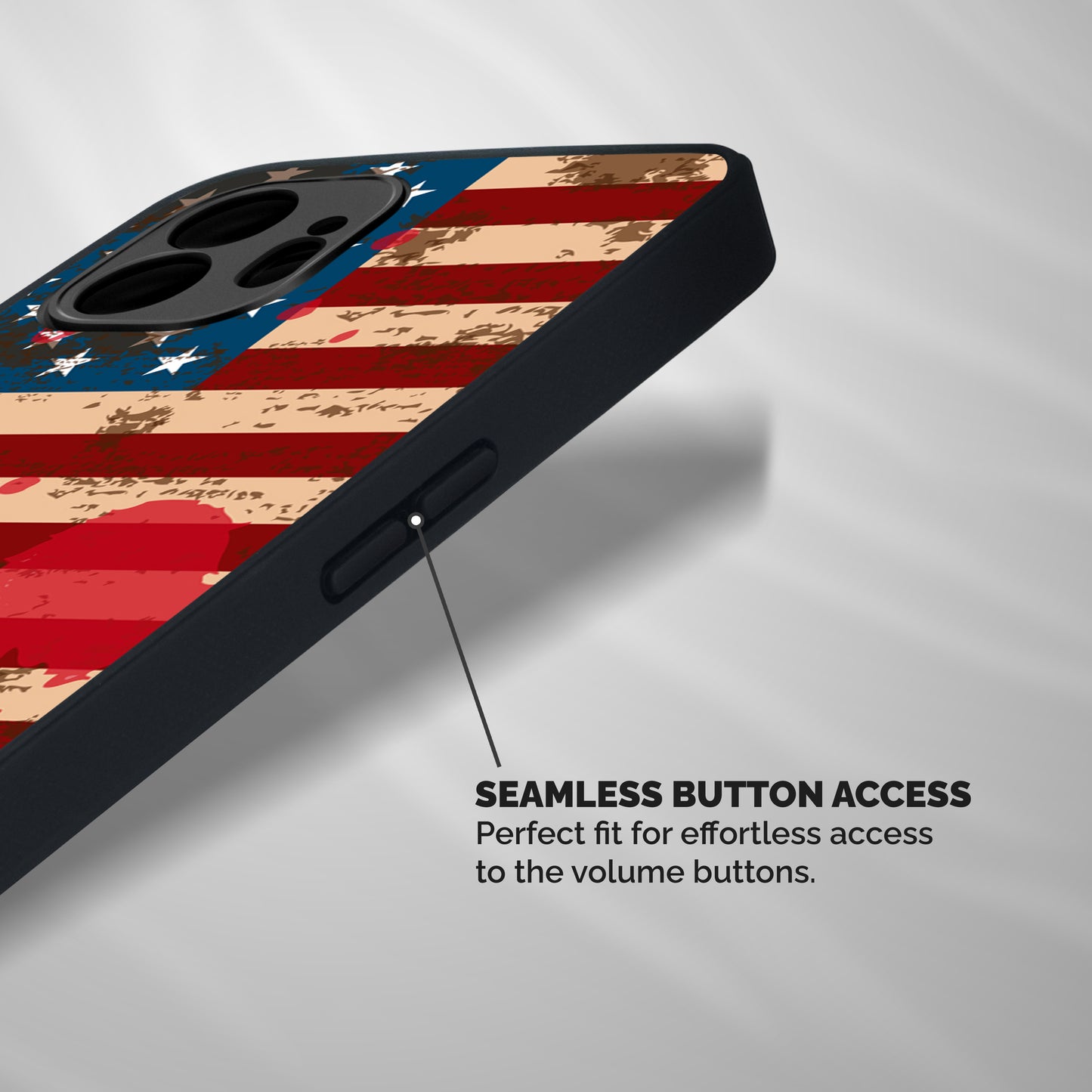 Grunge USA Flag Shockproof Hybrid Protection (Metal + TPU) Back Case Cover