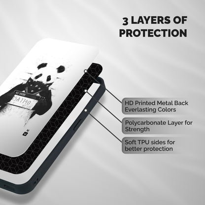 Guilty Panda Shockproof Hybrid Protection (Metal + TPU) Back Case Cover