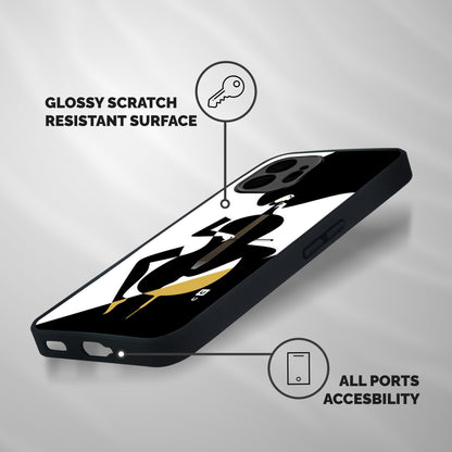 Guitar Women Shockproof Hybrid Protection (Metal + TPU) Back Case Cover