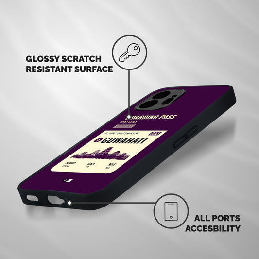 Guwahati Boarding Pass Shockproof Hybrid Protection (Metal + TPU) Back Case Cover