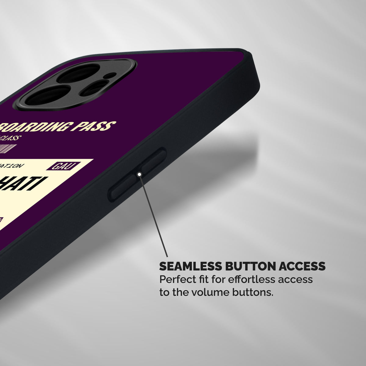 Guwahati Boarding Pass Shockproof Hybrid Protection (Metal + TPU) Back Case Cover