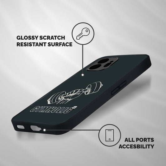 Gymholic Design Shockproof Hybrid Protection (Metal + TPU) Back Case Cover
