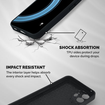 Half Circles Shockproof Hybrid Protection (Metal + TPU) Back Case Cover