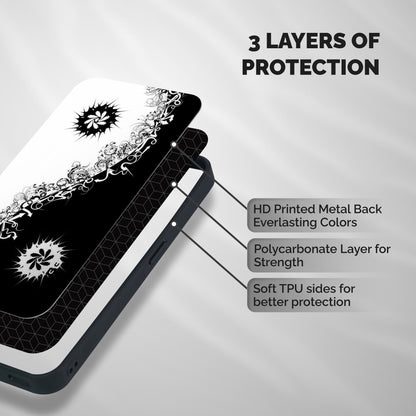 Half Peace Design Shockproof Hybrid Protection (Metal + TPU) Back Case Cover