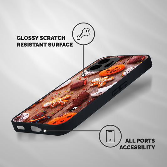 Halloween Chocolates Shockproof Hybrid Protection (Metal + TPU) Back Case Cover