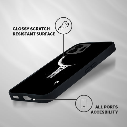 Hanging Astronaut Shockproof Hybrid Protection (Metal + TPU) Back Case Cover