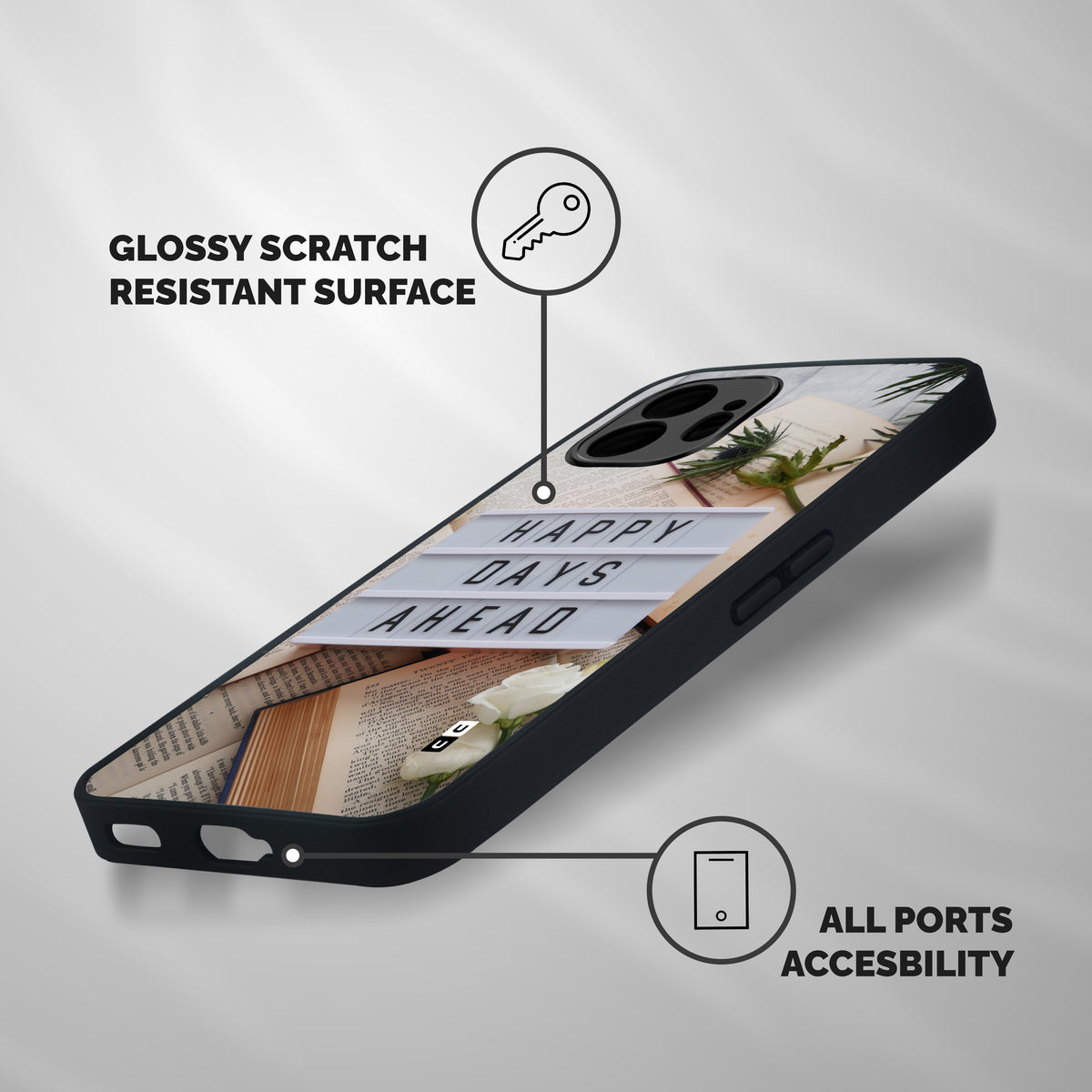 Happy Days Ahead Shockproof Hybrid Protection (Metal + TPU) Back Case Cover