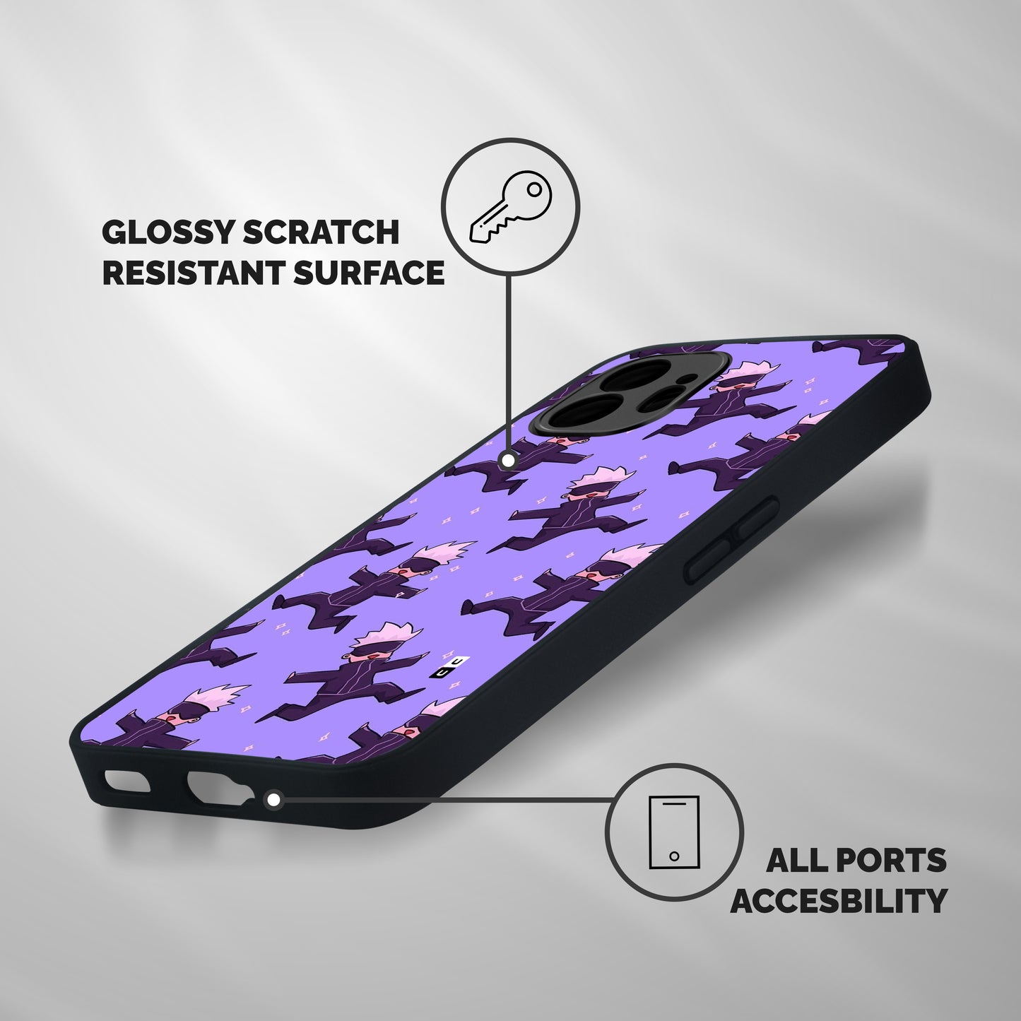 Happy Gojo Shockproof Hybrid Protection (Metal + TPU) Back Case Cover