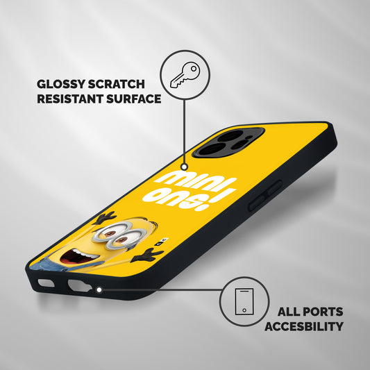 Happy Minion Shockproof Hybrid Protection (Metal + TPU) Back Case Cover