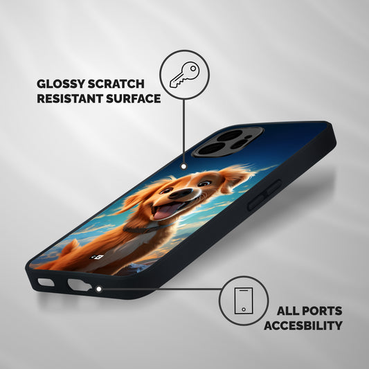 Happy Puppy Shockproof Hybrid Protection (Metal + TPU) Back Case Cover