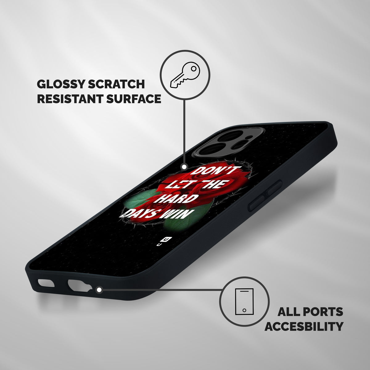 Hard Days No Win Shockproof Hybrid Protection (Metal + TPU) Back Case Cover